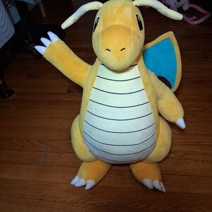 Pokemon Dragonite Yellow and Blue Stuffed Animal
